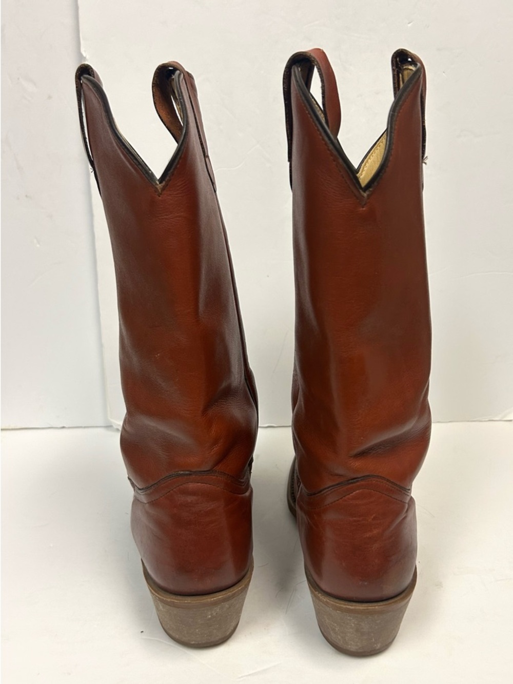 Vintage Frye Boots Women 10.5 Red Pointed Toe 80s Festival USA Western Cowboy - Picture 7 of 16